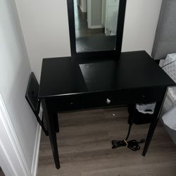 Makeup Vanity With Mirror Electrical Outlet - Moving Sale
