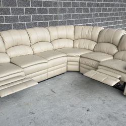 3pc Faux Leather Reclining Sectional. Ask About Delivery 🚚