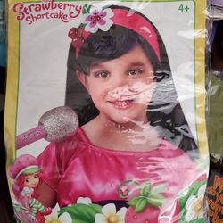 Strawberry Shortcake Wig W Headband,  New