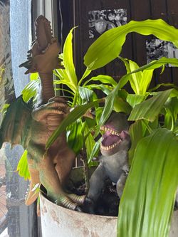 Plastic Dinosaur Toy Figures Set of 2