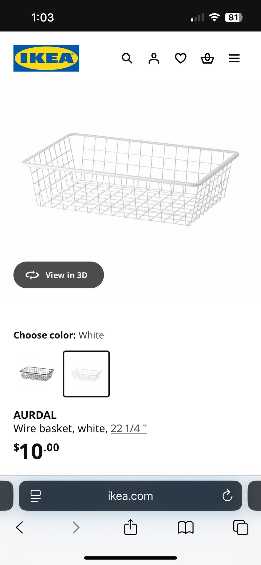 New iKEA Basket