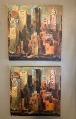 NEW YORK CITY CANVAS ARTWORK 2-PIECE SET
