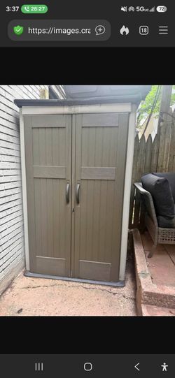 Rubbermaid Big Max Vertical Plastic Resin Vinyl Outdoor Storage Shed