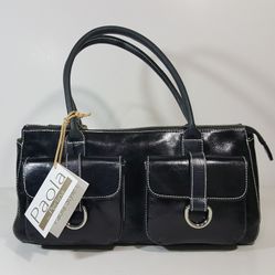 Paola by Perlina Hand Bag Black