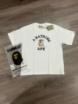 Bape White Burberry Tee