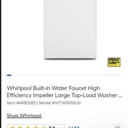 Whirlpool Large Top-Load Washer 4.8cu