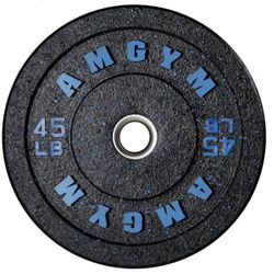 AMGYM Bumper Plates, 3-Inch Olympic Weight Plates with Steel Insert for Weight Lifting 