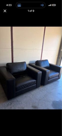 RH Maddox Leather Chairs Restoration Hardware