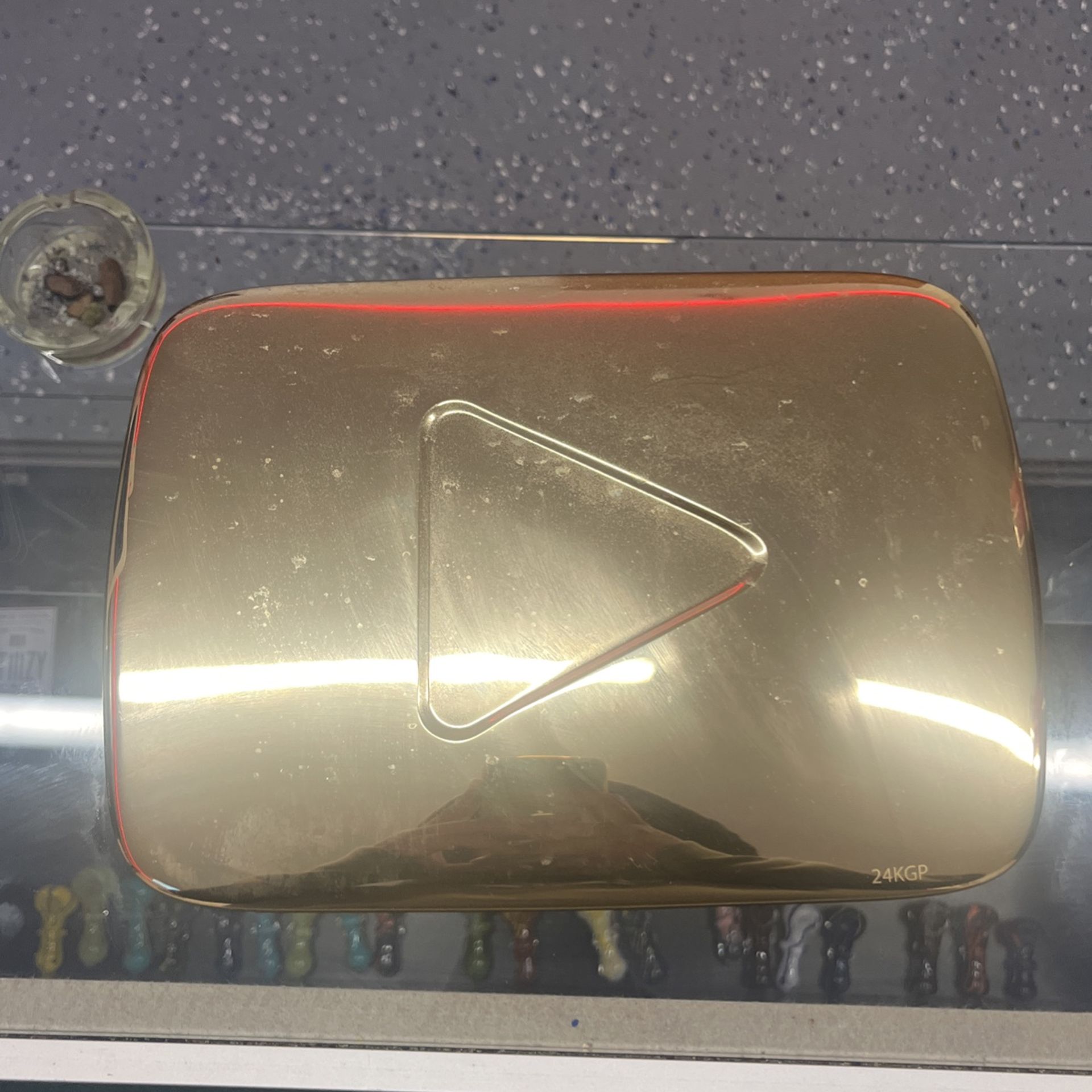 24k YouTube Gold Play Button Plaque