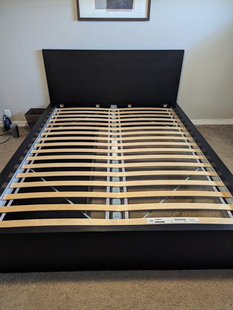 IKEA Queen Bed With Two Storage Drawers