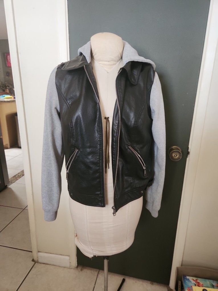 Womens Leather Vest Jacket Medium