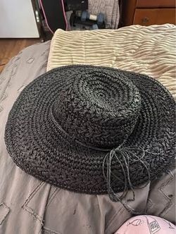 Blue straw hat