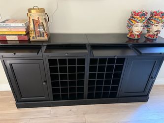 Pottery Barn Black Bar Modular Cabinet 4 Piece