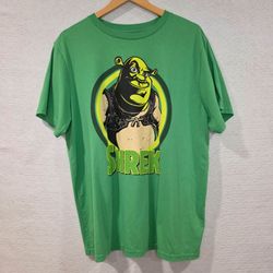 Dreamworks Shrek T-Shirt Men's XL Short Sleeve Crew Neck Green & Black