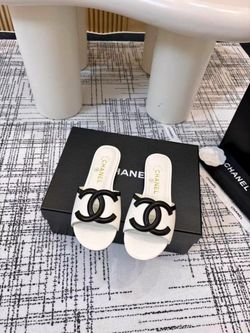 Chanel CC Logo Slide Sandals