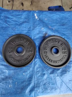 Two 22 lbs Olympic plates