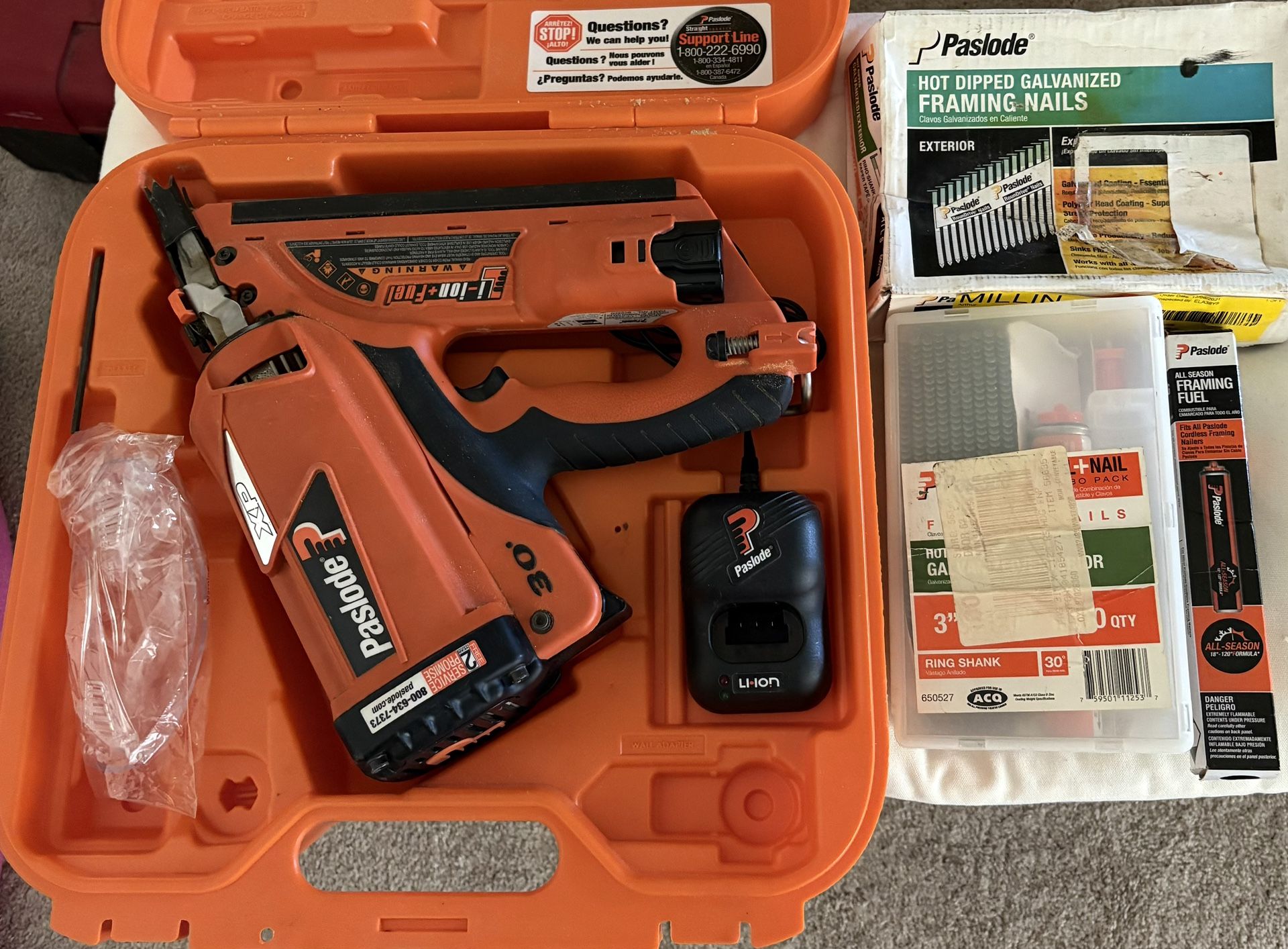 Paslode CF325XP + Extra Nails & Fuel