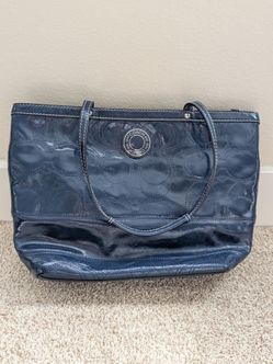 Coach Patent Leather Signature Tote Bag