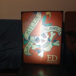 Vintage  ED Hardy LOVES KILLS SLOWLY LIGHT BOX