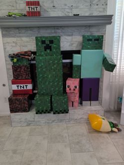 Minecraft party decor