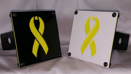 Yellow Awareness Ribbon Hitch Mount