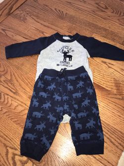 Gymboree baby boy 3-6 months sweat pant and bodysuit