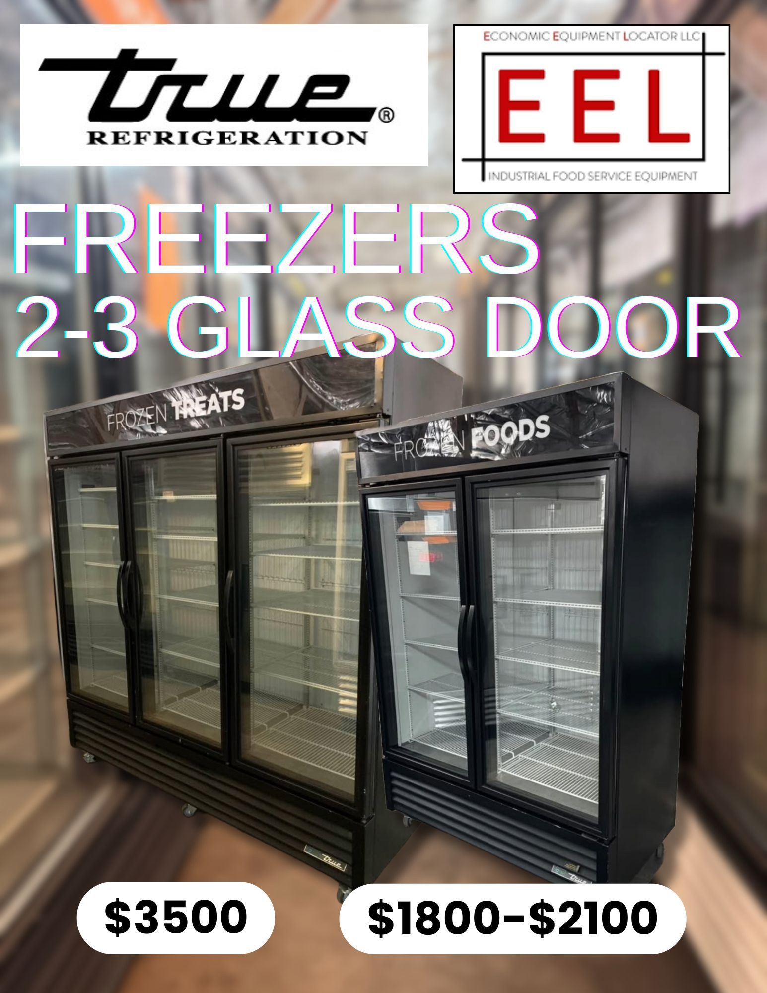 Freezers 2 3 Glass Door