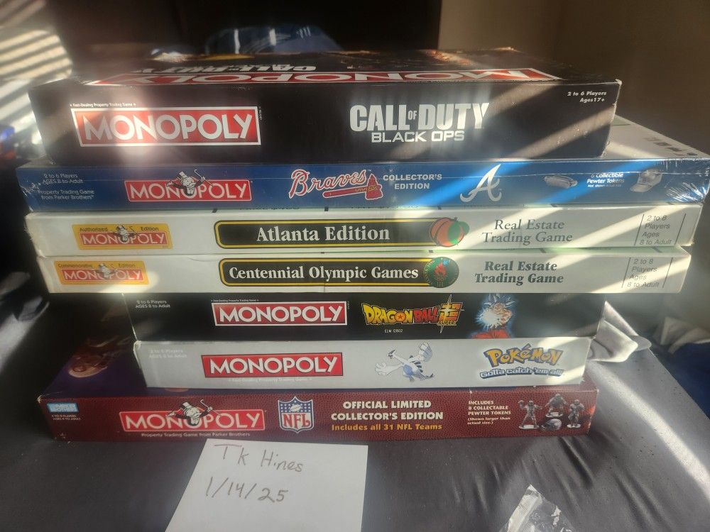 Monopoly Games (PLEASE READ DESCRIPTION)