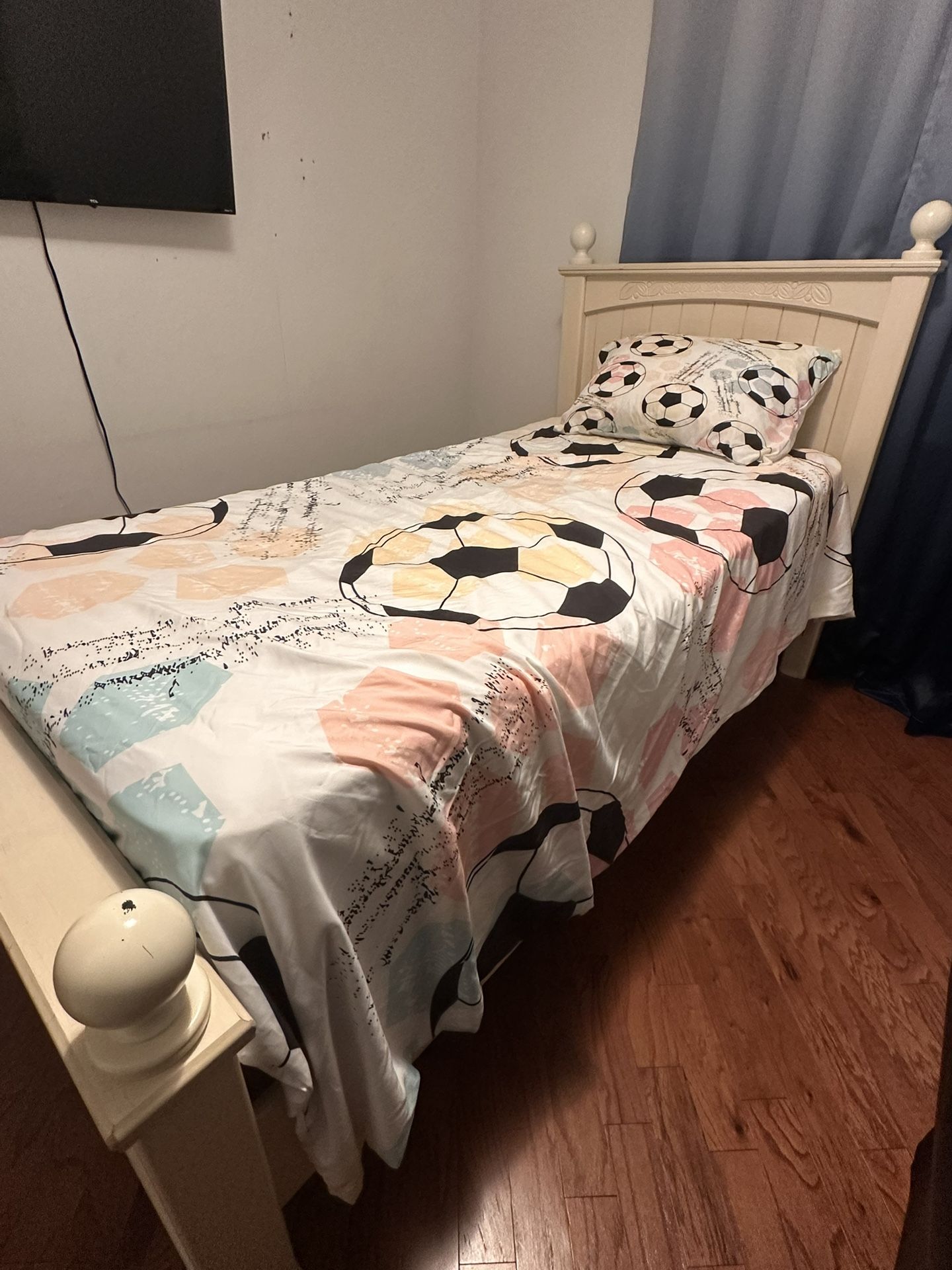 Twin Wood Bed - No Mattress