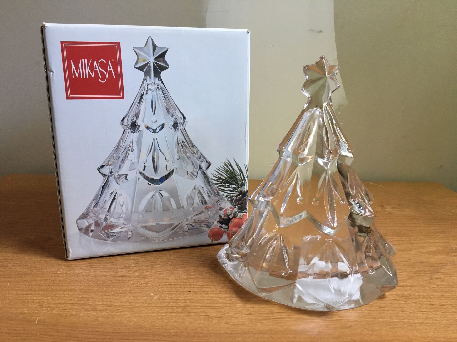 Mikasa Christmas tree candle holder