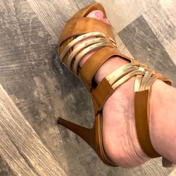 Gold And Bronze High Heels $15 Size 7