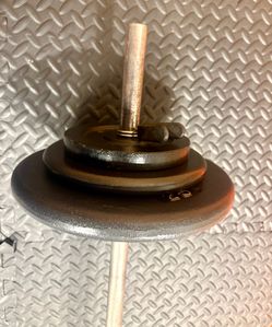 48 inches Steel Standard Barbell W/Weight Plates: 25s, 10s and 5s ponders. 93 # Brute W.