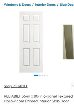 RELIABILT 36x80 6-Panel Interior Slab Door