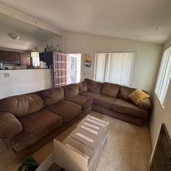 FREE BROWN SECTIONAL COUCH