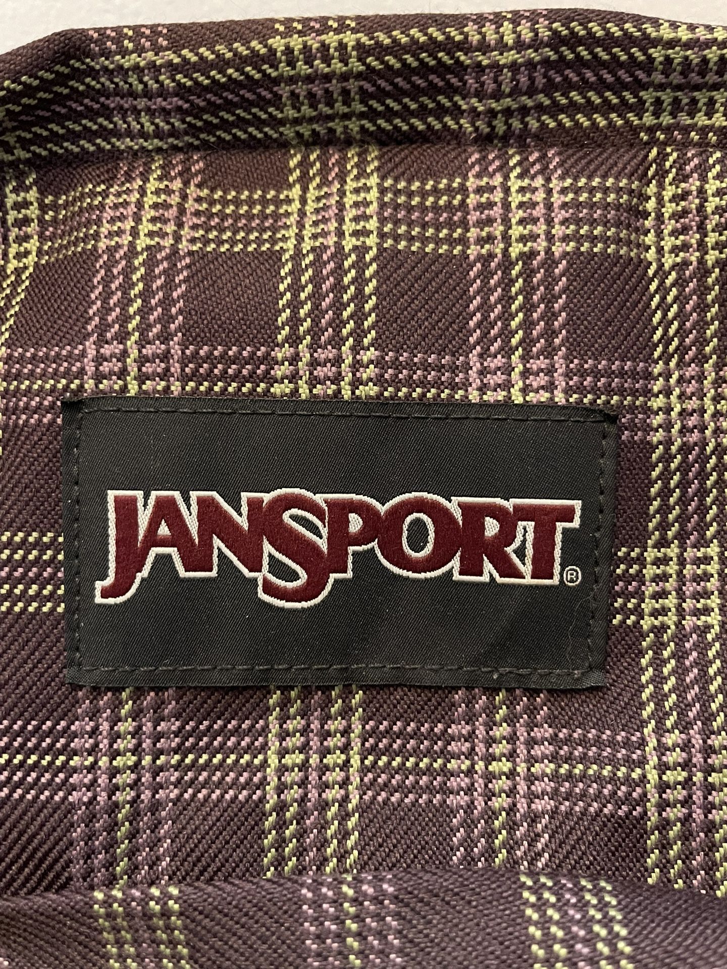 brown checkered jansport backpack JANSPORT PURPLE & GREEN PLAID RIGHT PACK BACKPACK BROWN SUEDE BOTTOM for  Sale in Providence, RI
