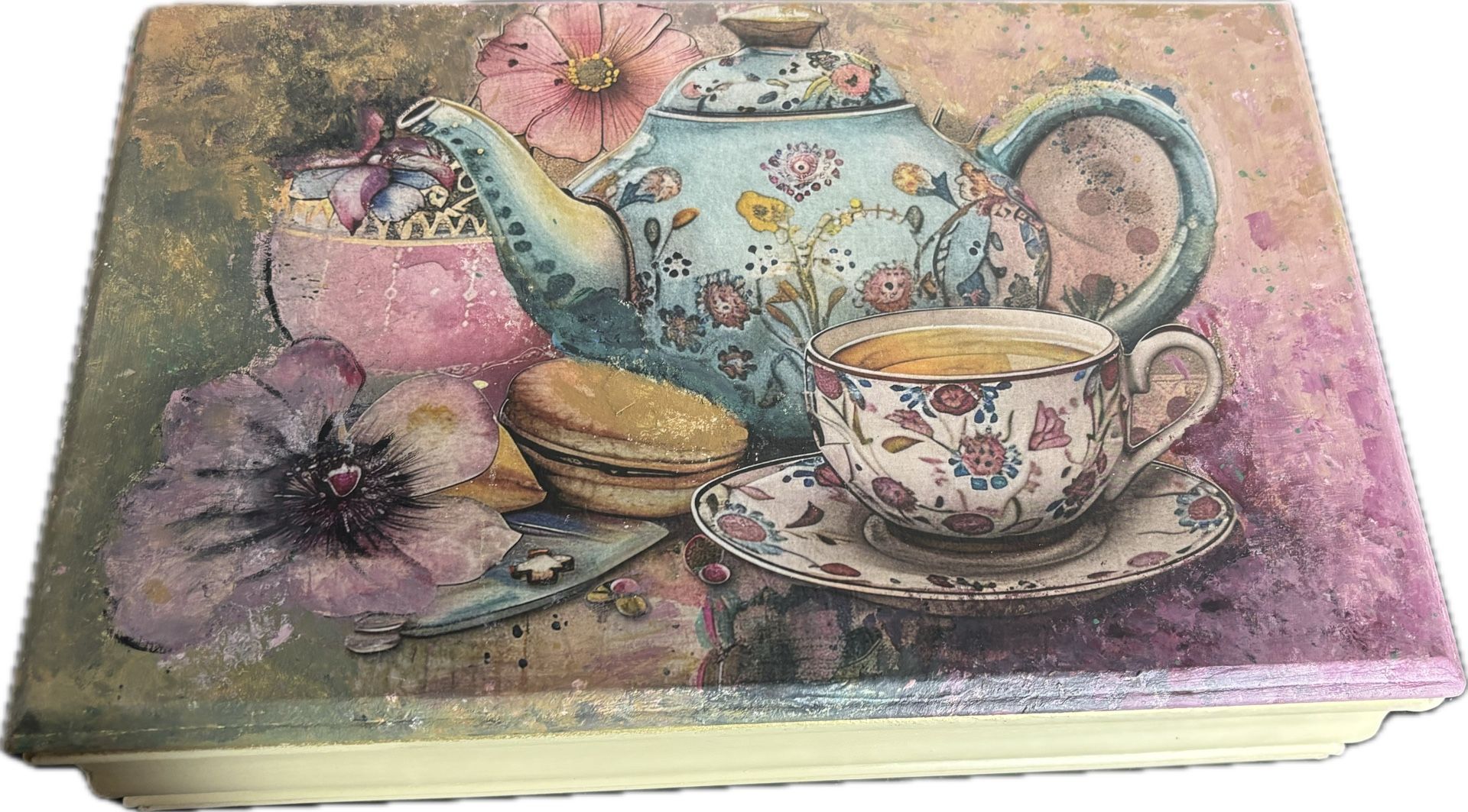 Decoupaged Vintage Tea Box