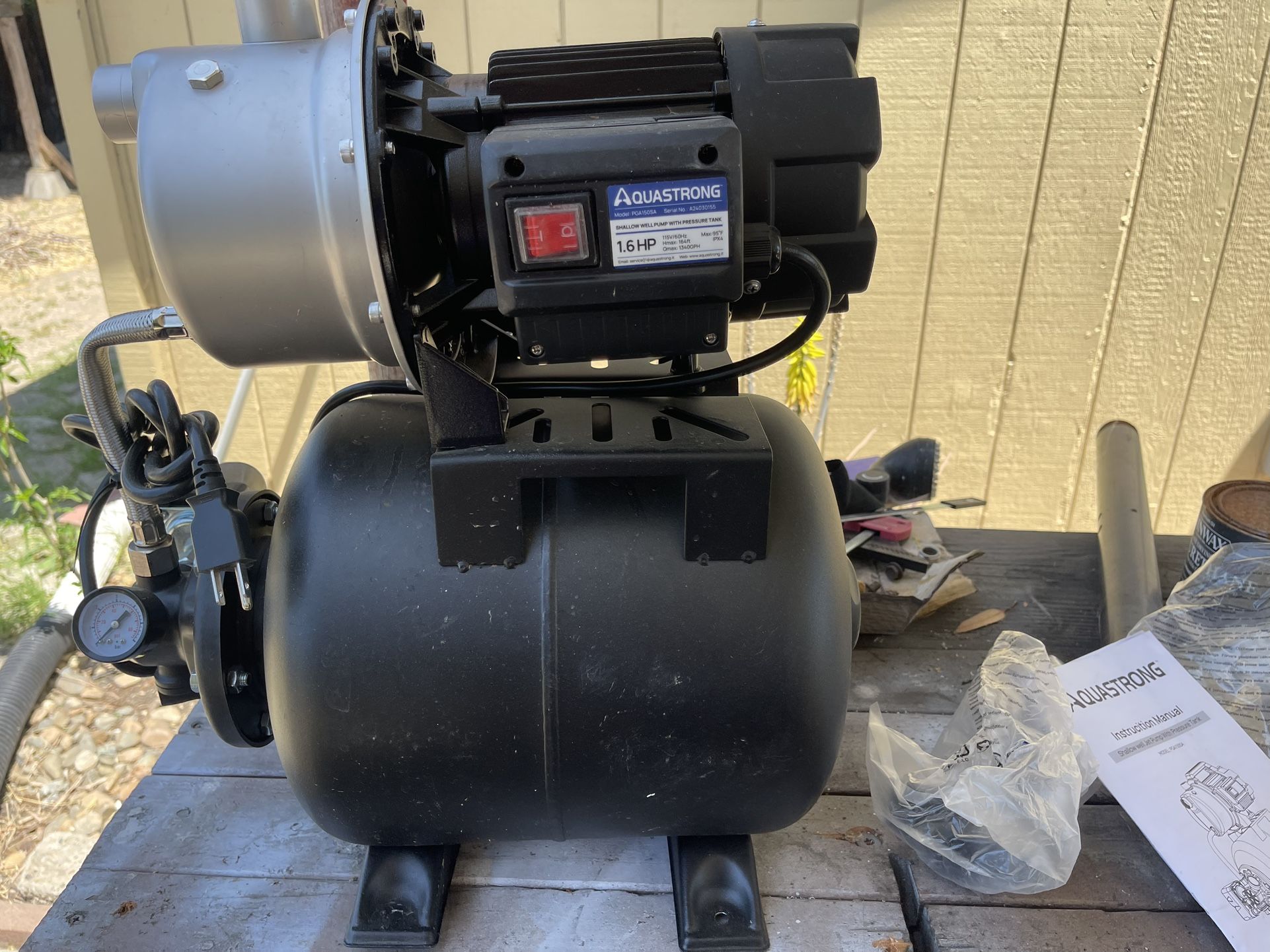 Aquastrong 1.6 HP Shallow Well Pump with Pressure Tank