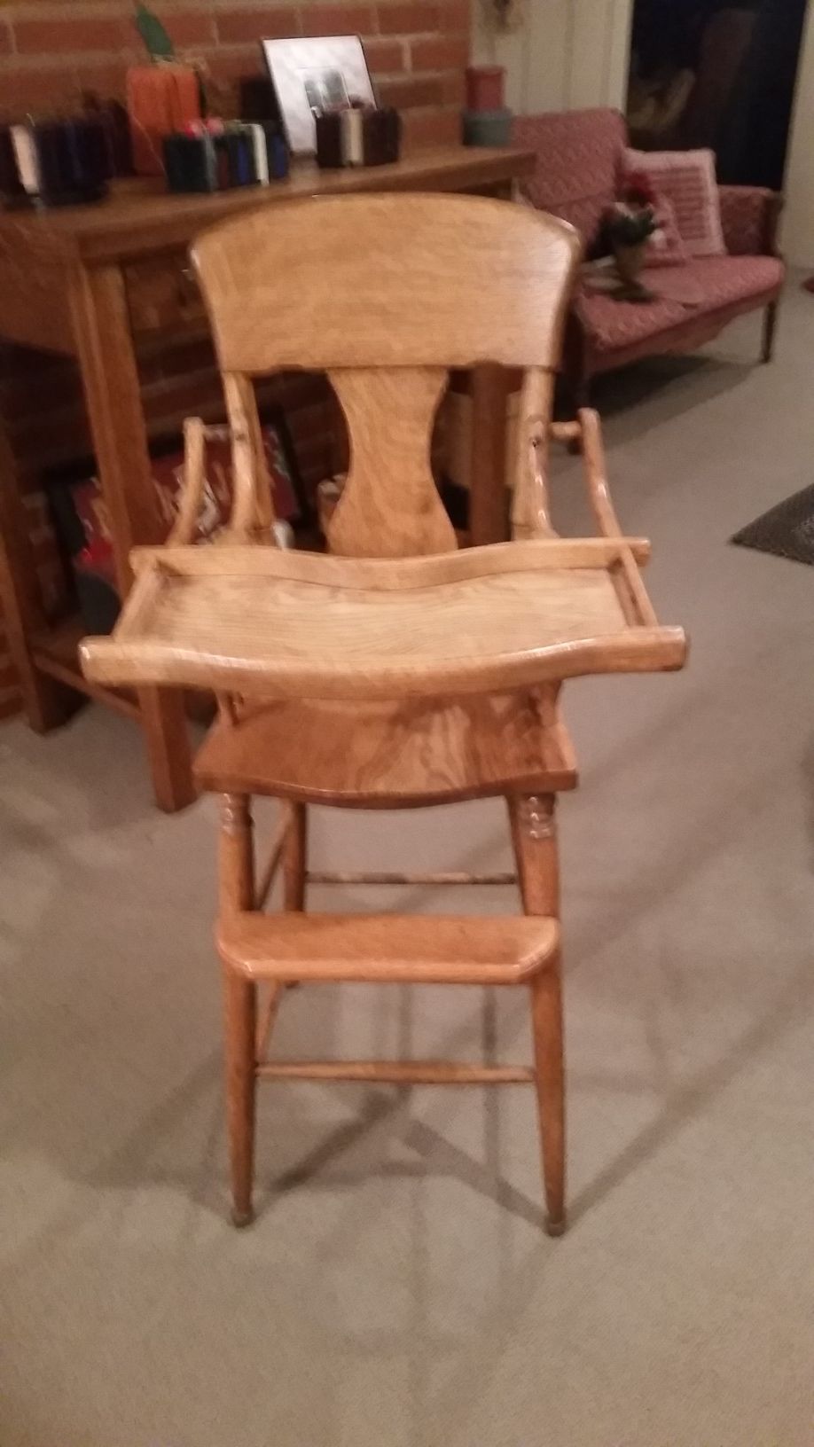 Antique Oak Highchair