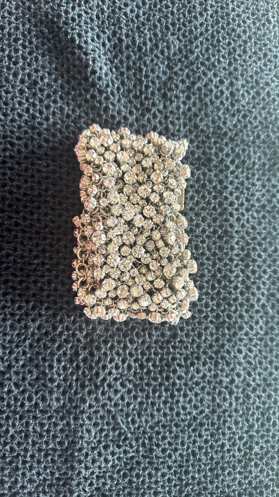 Large Rhinestone Bangle Bracelet With A Clasp