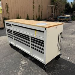 Husky 72” White Adjustable Top Tool Box