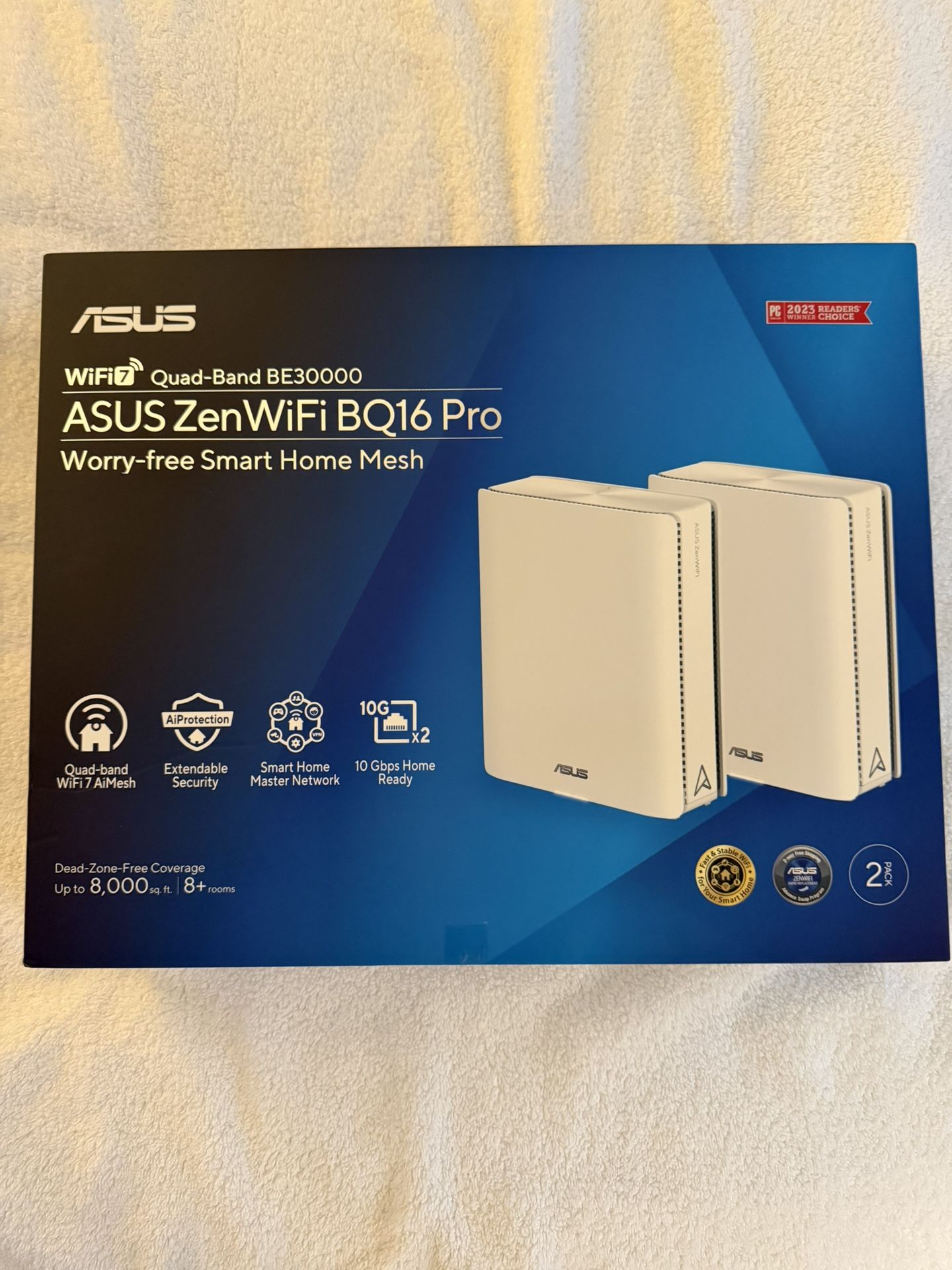 Asus ZenWiFi 7 BQ16 Pro BE30000 Wireless 2-Piece Mesh Wi-Fi System