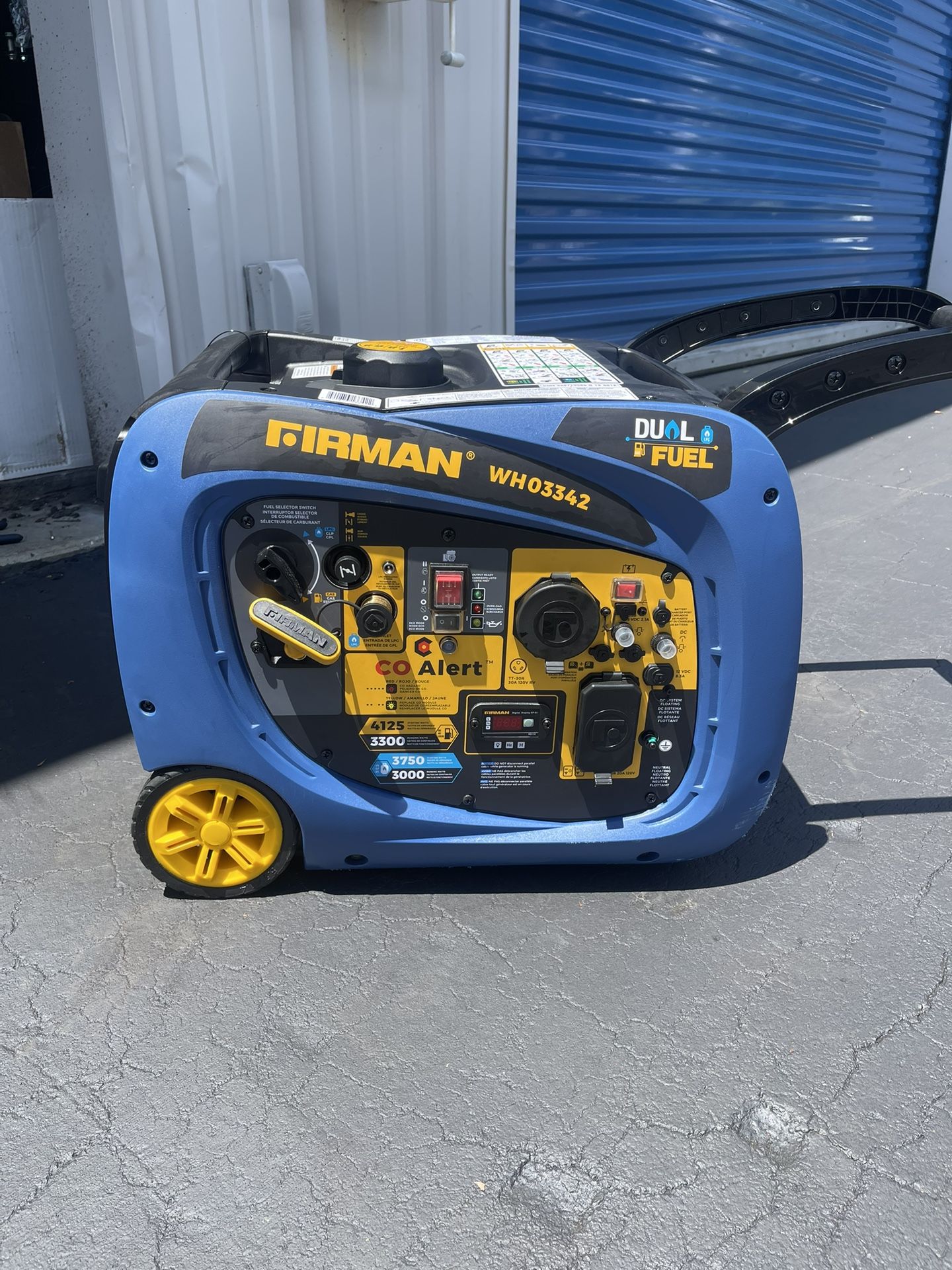 Firman WH03(contact info removed)Watt Gasoline/Propane Portable