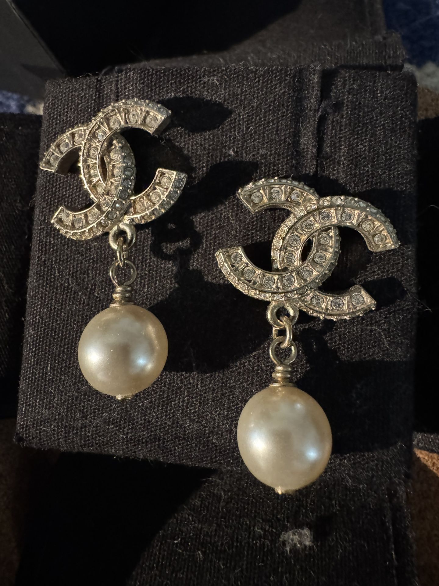 Authentic Chanel Pearl Drop Earrings