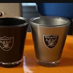 football shot glass.  Raiders   collectable 
