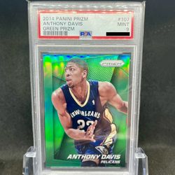 2014 Prizm Green Anthony Davis PSA 9 Mint!