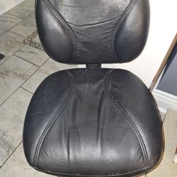 Black Faux Leather Office Chair with Wheels