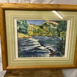 Original watercolor painting- Big Wood River, Idaho