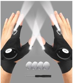 BRAND NEW IN BOX LED FLASHLIGHT GLOVES 1 pair Fabric Imported Unique Gifts for Men & Women: Light is needed everywhere in life. He/She will definitely