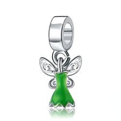 NEW Tinkerbell  Green Dress Dangle Charm.  From a clean and smoke-free household.  Bundle to save on shipping costs!  Shipping or Pick up Only at 23rd