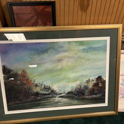 M. Stiollo tree and river artwork